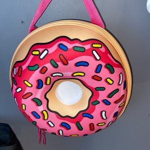 Pink Donut Cosmetic Bag with Sprinkles